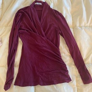 Mm Lafleur Maroon Fey Top size M